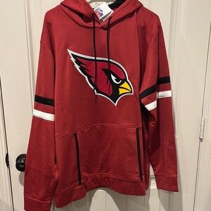 NFL Team Apparel Red Hoodie with Cardinals Logo